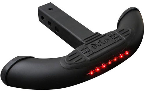 Bully 2" Receiver Black 18.75" Hitch Step LED Brake Light - Click Image to Close